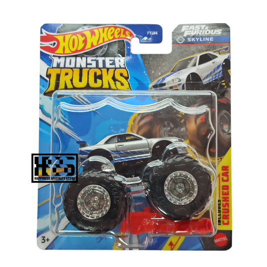 Hot Wheels Nissan GTR Skyline R34 GT-R Silver 2024 Monster Trucks Fast & Furious 1/64 Die Cast
