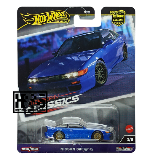  Hot Wheels Nissan SilEighty 180SX Blue 2024 Premium Car Culture Modern Classics 1/64 Diecast  