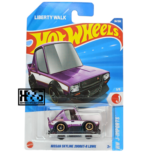 Hot Wheels Nissan Skyline 2000GT-R LBWK Tooned Purple 2025 HW J-Imports 1/64 Diecast