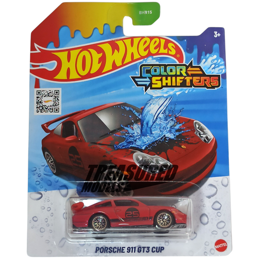 Hot Wheels Porsche 911 GT3 Cup Red-Black 2025 Color Shifters 1/64 Die Cast