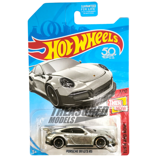 Hot Wheels Porsche 911 GT3 RS Zamac 2018 Main Line Then and Now 1/64 Die Cast