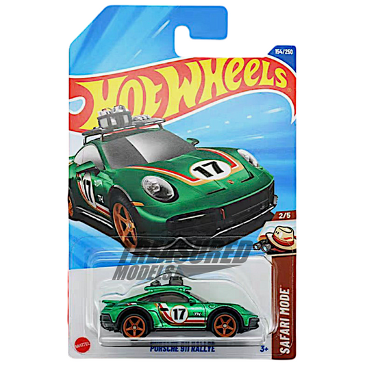 Hot Wheels Porsche 911 Rallye Super Treasure Hunt Spectraflame Green 2025 Main Line Safari Mode 1/64 Die Cast