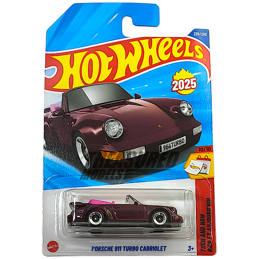 Hot Wheels Porsche 911 Turbo Cabriolet Amethyst Metallic 2025 Main Line Then and Now 1/64 Diecast