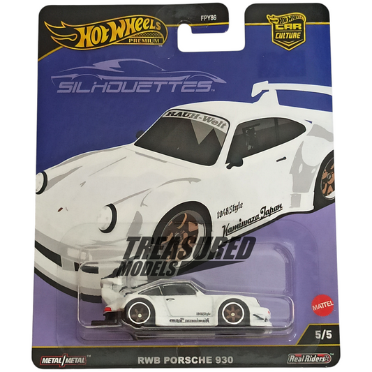 Hot Wheels Porsche 930 RWB White 2025 Premium Car Culture Silhouettes 1/64  Die Cast