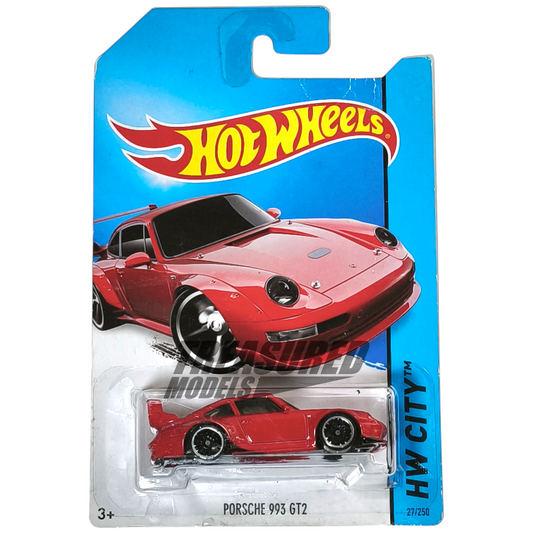 Hot Wheels Porsche 993 GT2 Red 2014 Main Line HW City 1/64 Die Cast