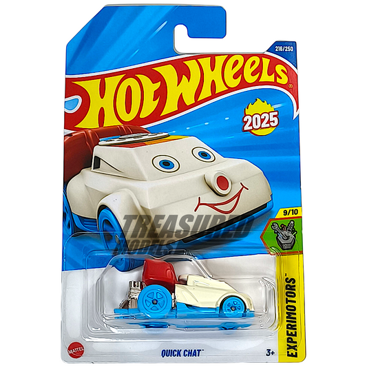 Hot Wheels Quick Chat White 2025 Main Line Experimotors 1/64 Diecast