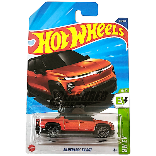 Hot Wheels Silverado EV RST Habanero Orange 2025 Main Line HW EV 1/64 Diecast
