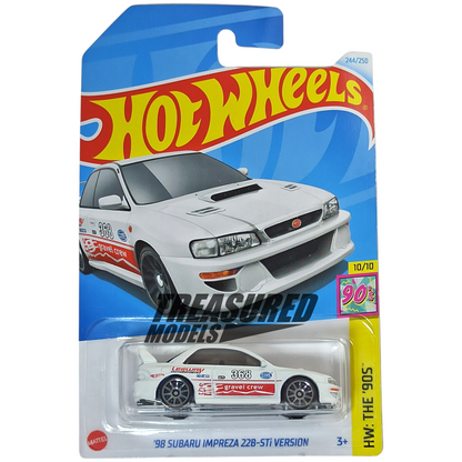 Hot Wheels Subaru 98 Impreza 22B-STi Version White 2024 HW The 90s 1/64 Die Cast