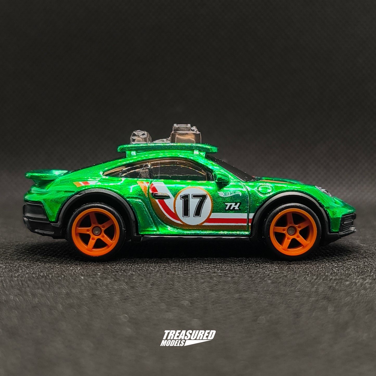 Hot Wheels Super Treasure Hunt Porsche 911 Rallye Spectraflame Green 2025 Safari Mode 1/64 Die Cast