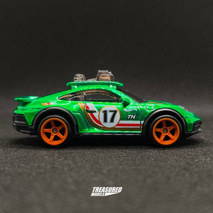 Hot Wheels Super Treasure Hunt Porsche 911 Rallye Spectraflame Green 2025 Safari Mode 1/64 Die Cast