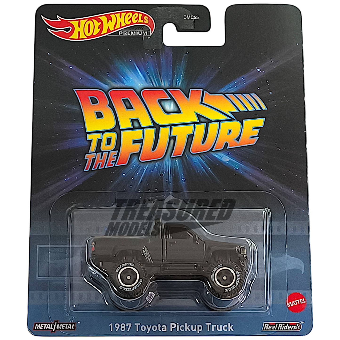 Hot Wheels Toyota 1987 Pickup Truck Black 2023 Premium Back to the Future 1/64 Diecast