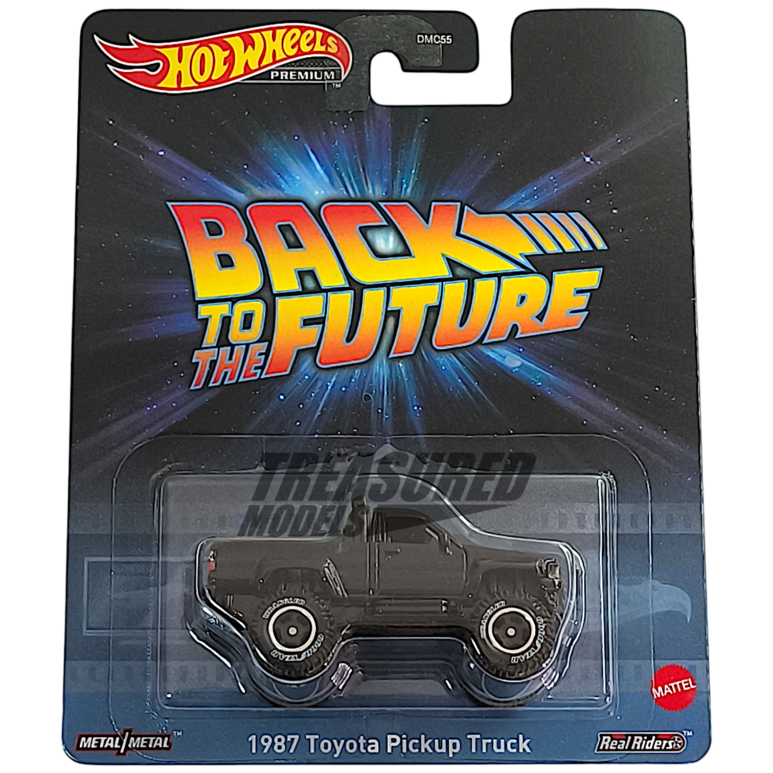Hot Wheels Toyota 1987 Pickup Truck Black 2023 Premium Back to the Future 1/64 Diecast