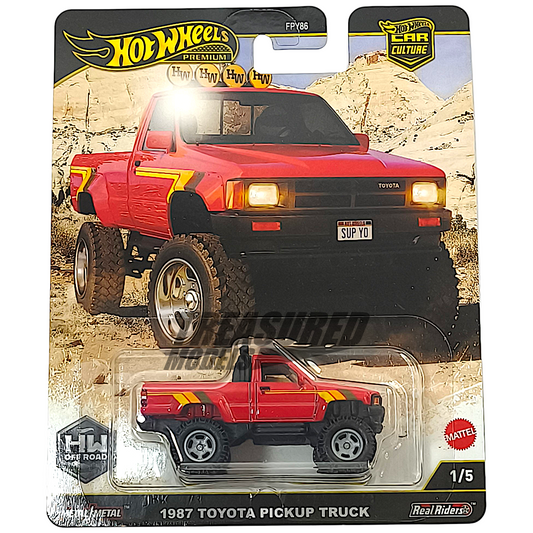 Hot Wheels Toyota 1987 Pickup Truck Red 2025 Premium Car Culture HW Off Road 1/64 Diecast