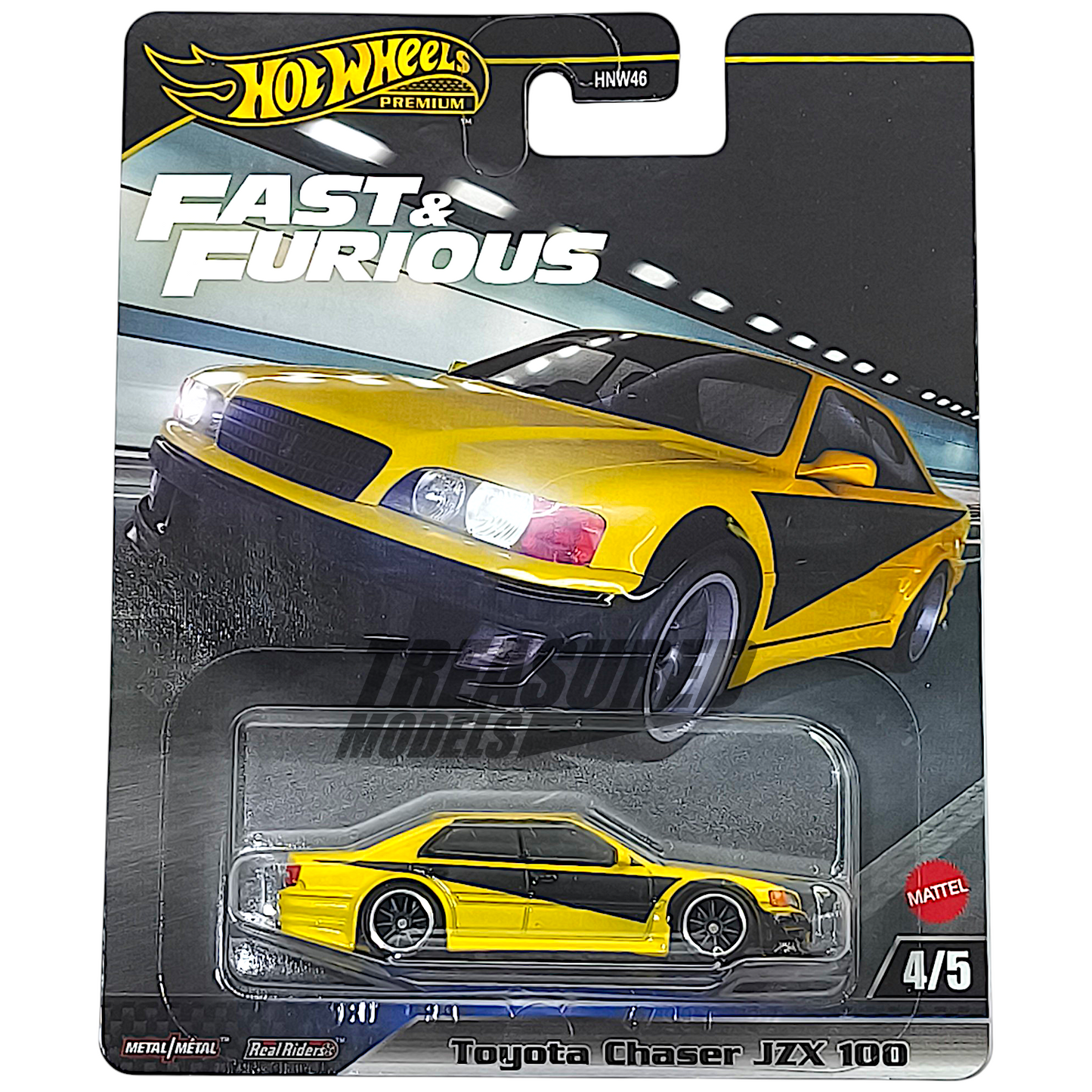 TOYOTA Chaser ゴールドモデル 未開封 Hot Wheels Toyota Chaser JZX 100 Yellow 2025 Premium Fast