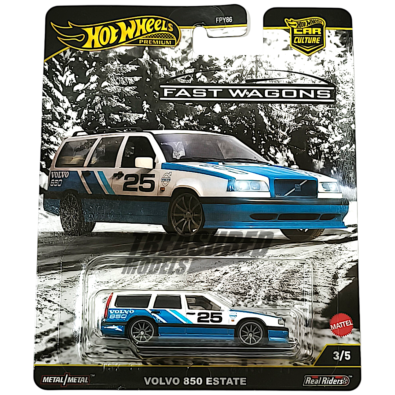 Hot Wheels Volvo 850 Estate White 2025 Premium Car Culture Fast Wagons 1/64 Diecast