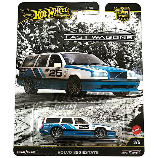 Hot Wheels Volvo 850 Estate White 2025 Premium Car Culture Fast Wagons 1/64 Diecast