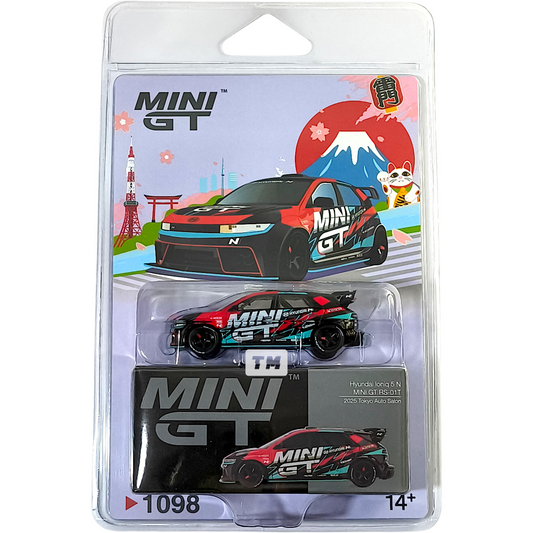 Mini GT Hyundai Ioniq 5N MINI GT RS-01T 2025 Tokyo Auto Salon Blister Packaging MGT01098BL 1/64 Diecast