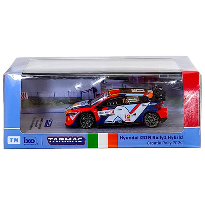 Tarmac Works Hyundai i20 N Rally1 Hybrid Croatia Rally 2024 Thierry Neuville - Martijn Wydaeghe T64-089-24CR11 1/64 Diecast