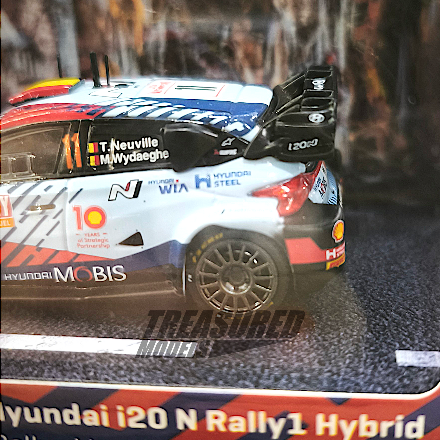 Tarmac Works Hyundai i20 N Rally 1 Hybrid Rallye Monte-Carlo 2024 Winner Thierry Neuville Martin Wydaeghe T64G-089-24MCR11 1/64 Diecast