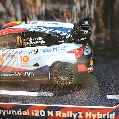 Tarmac Works Hyundai i20 N Rally 1 Hybrid Rallye Monte-Carlo 2024 Winner Thierry Neuville Martin Wydaeghe T64G-089-24MCR11 1/64 Diecast