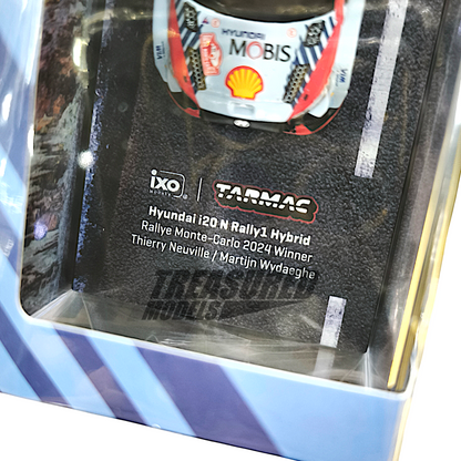 Tarmac Works Hyundai i20 N Rally 1 Hybrid Rallye Monte-Carlo 2024 Winner Thierry Neuville Martin Wydaeghe T64G-089-24MCR11 1/64 Diecast