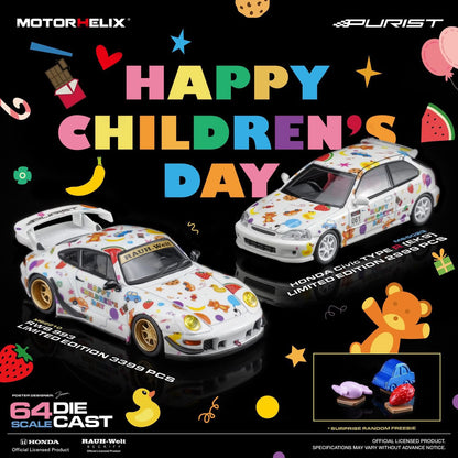 MotorHelix Honda Civic Type R EK9 Childrens Day Edition M65023 1/64 Diecast