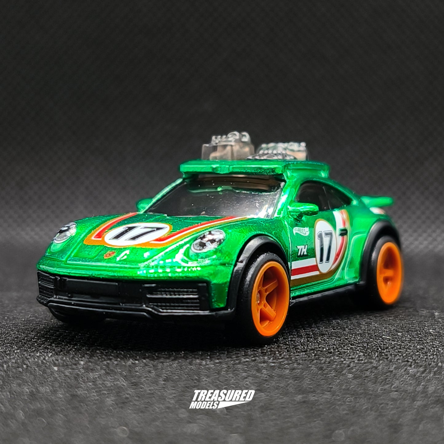 *Loose* Hot Wheels Super Treasure Hunt Porsche 911 Rallye Spectraflame Green 2025 Safari Mode 1/64 Die Cast