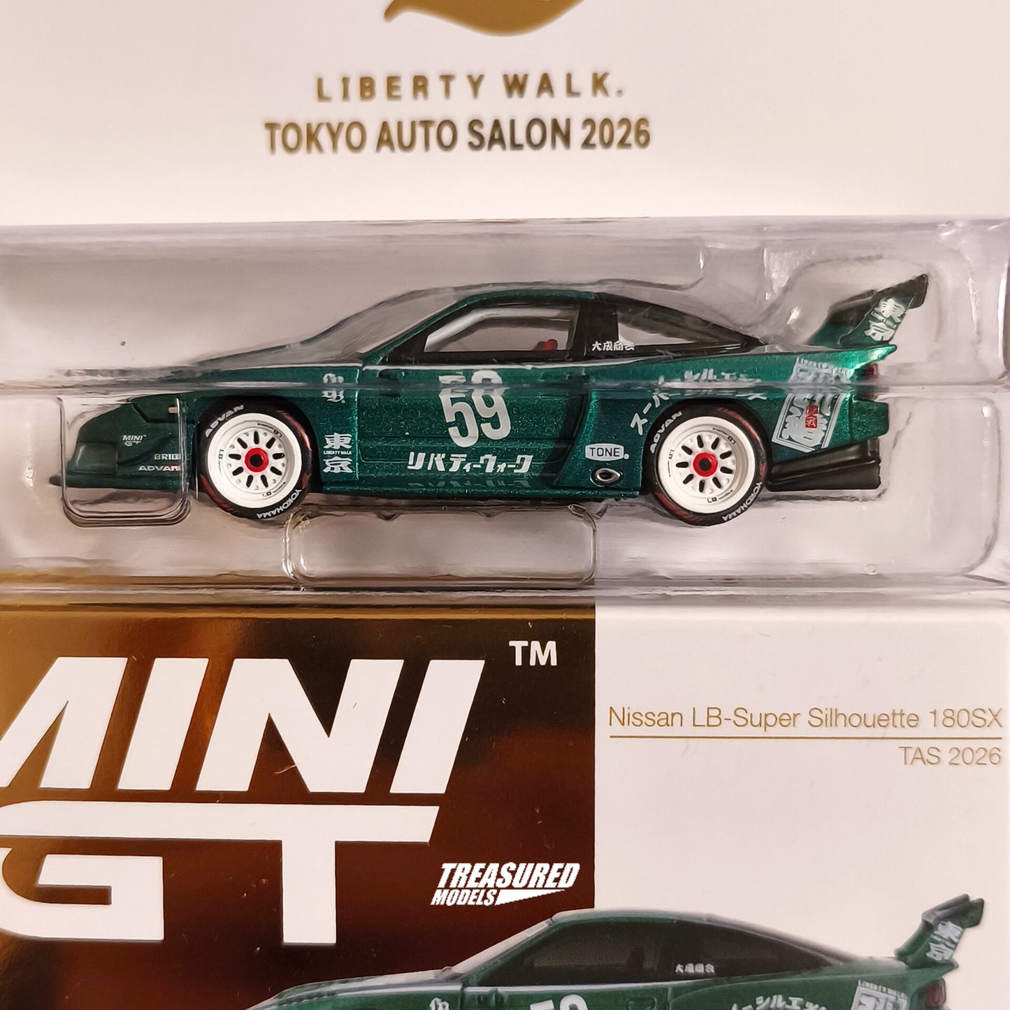 [TAS2026] Mini GT Nissan LB-Super Silhouette 180 Green Metallic TAS 2026 1/64 Diecast