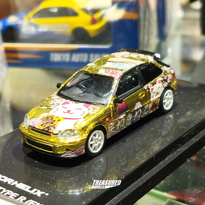 MotorHelix Honda Civic Type R EK9 Customized Maneki-neko Lucky Cat TAS 2026 1/64 Diecast
