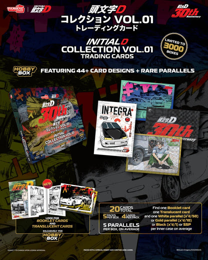 Tarmac Cards Initial D Collection Vol.01 - 30th Anniversary - Hobby Box TC-IDC-H01 (Box) 1/64 Diecast