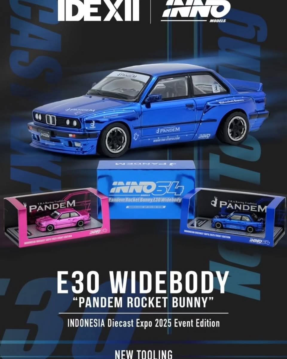 Inno64 BMW E30 Widebody Pandem Rocket Bunny IDE 2025 1/64 Diecast