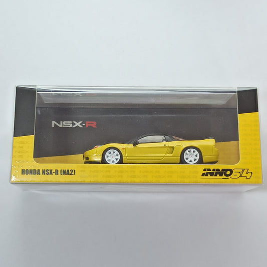 Inno64 Honda NSX-R NA2 Rio Yellow Pearl with Extra Wheels 1/64 Diecast