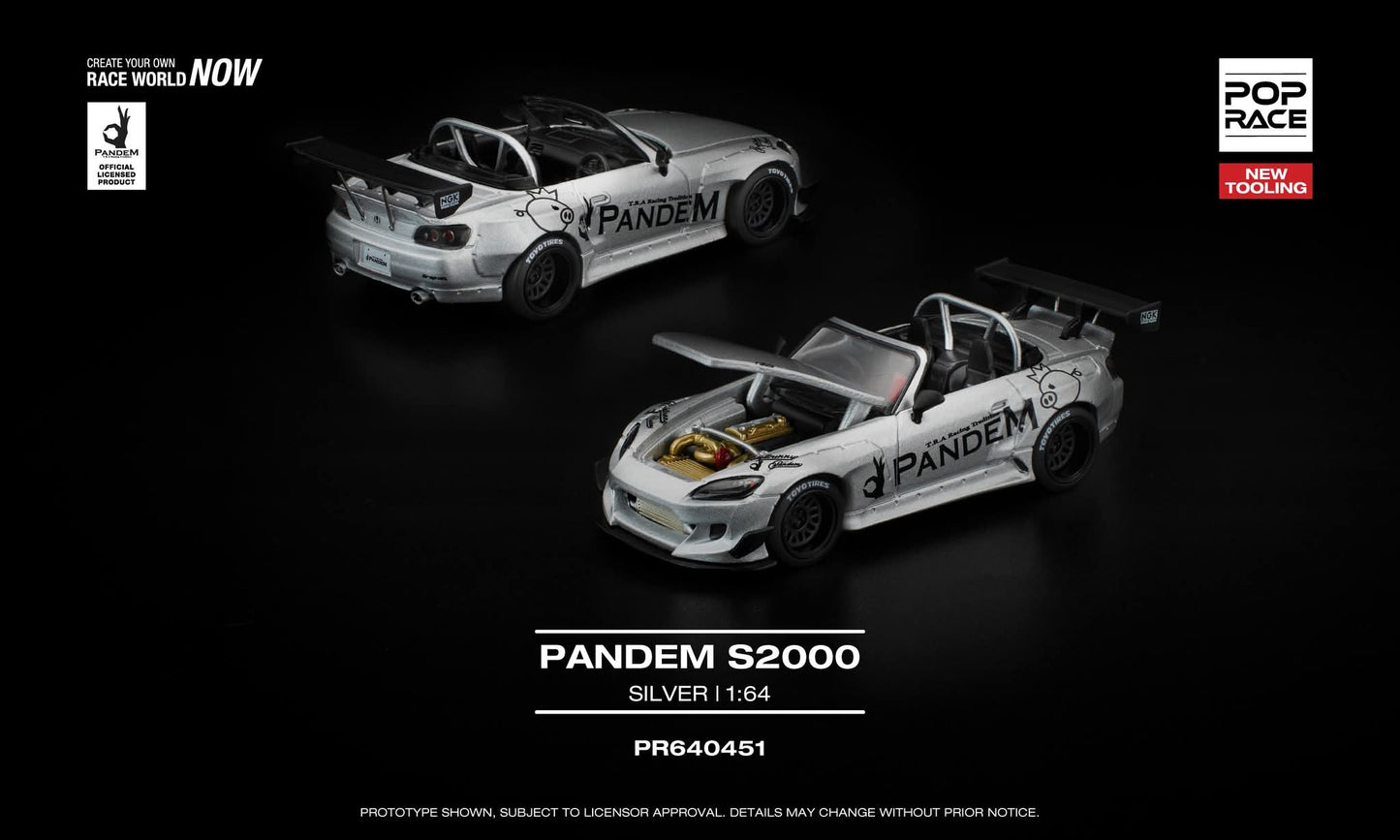 Inno64 Honda Pandem S2000 Silver PR640451 1/64 Diecast