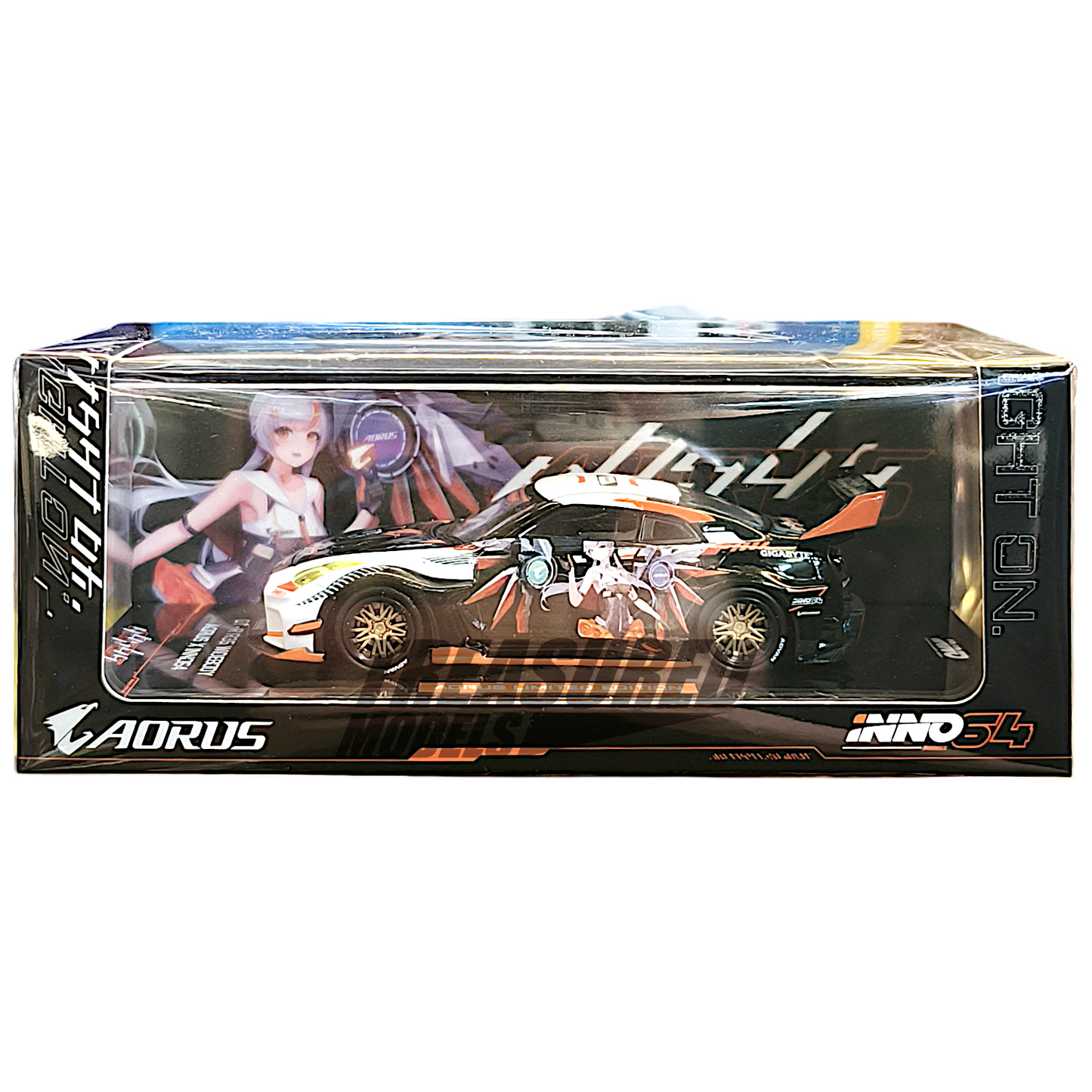 Inno64 Nissan Skyline GT-R R35 Widebody AORUS 2025 Bilibili World Anime Show Exclusive 1/64 Diecast