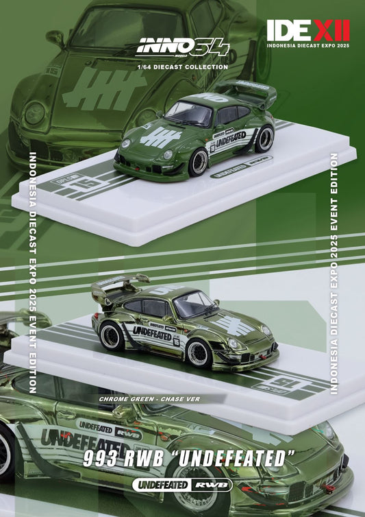 Inno64 Porsche 993 RWB Undefeated Green IDE 2025 1/64 Diecast