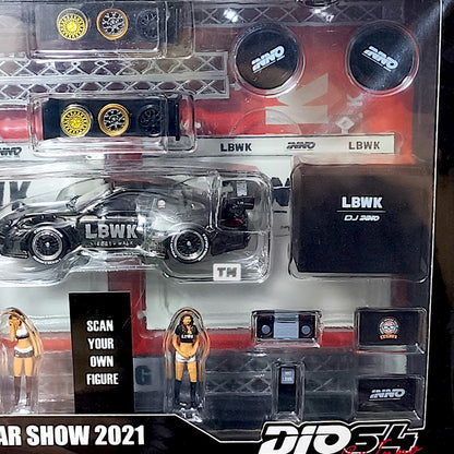Inno64 Inno Models x LBWK Auto Salon Hong Kong ToyCar Show 2021 Black Chrome Event Model Set 1/64 Diecast