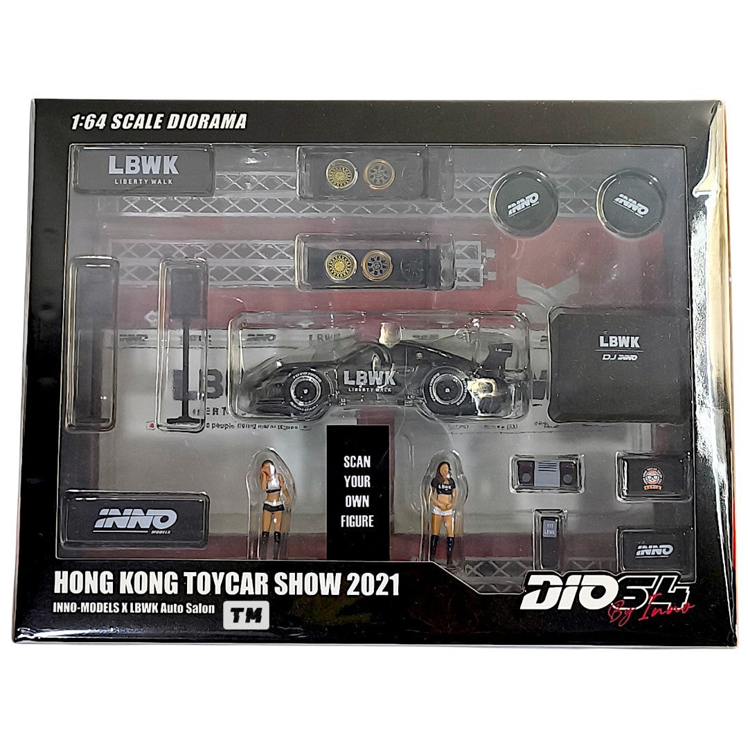 Inno64 Inno Models x LBWK Auto Salon Hong Kong ToyCar Show 2021 Black Chrome Event Model Set 1/64 Diecast