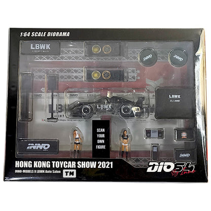 Inno64 Inno Models x LBWK Auto Salon Hong Kong ToyCar Show 2021 Black Chrome Event Model Set 1/64 Diecast