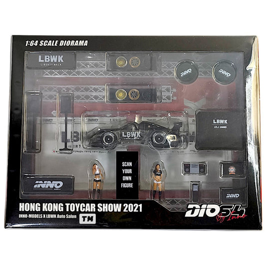 Inno64 Inno Models x LBWK Auto Salon Hong Kong ToyCar Show 2021 Black Chrome Event Model Set 1/64 Diecast