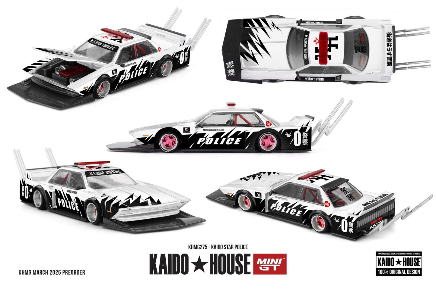 [Pre-Order] Kaido House Kaido Star Police KHMG275 1/64 Diecast