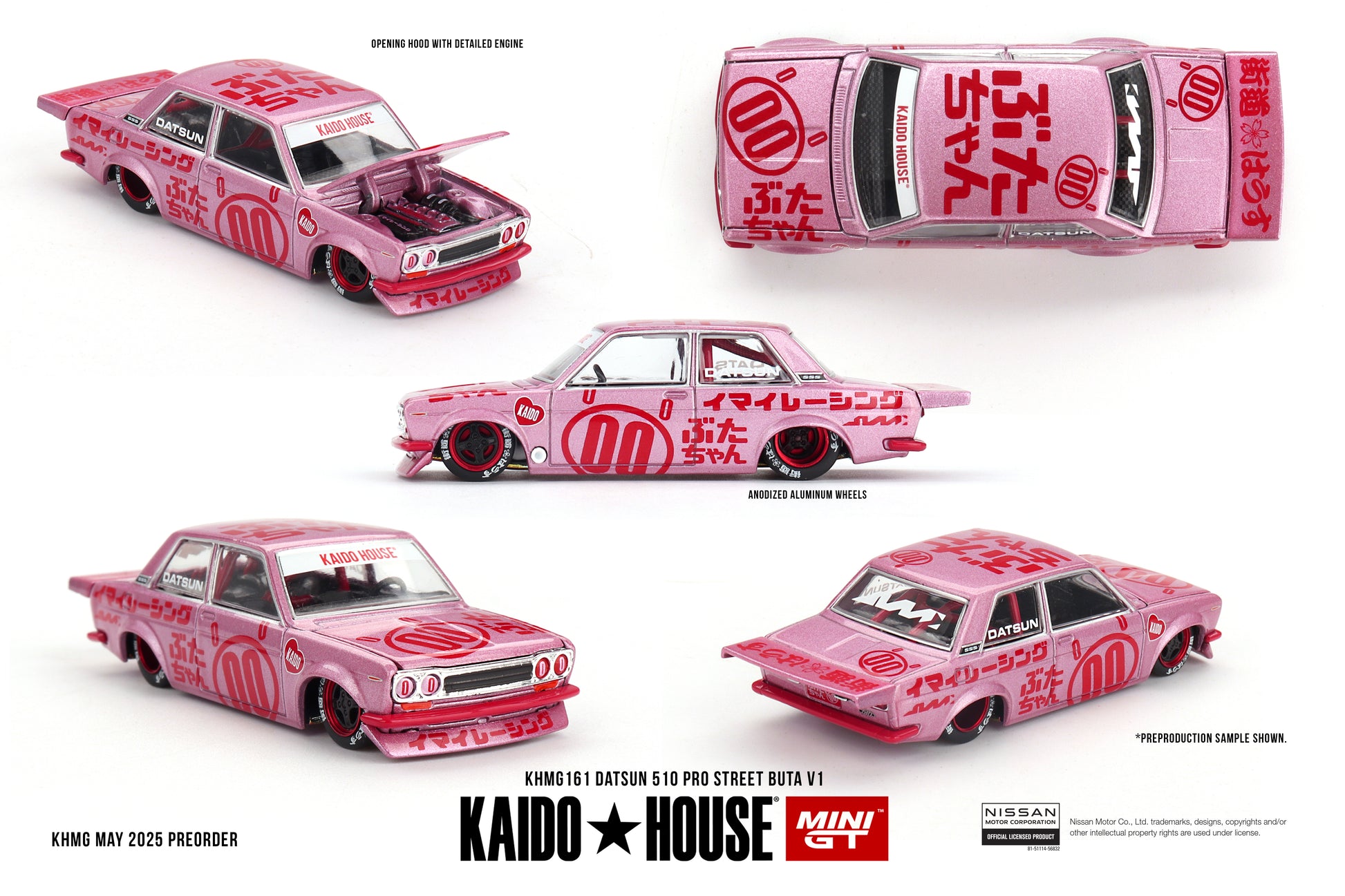 Kaido House Datsun 510 Pro Street Buta V1 KHMG161 1/64 Die Cast