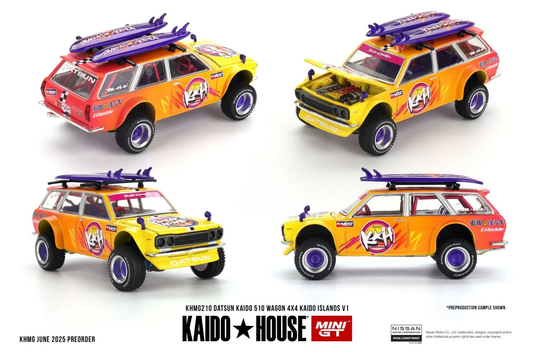 Kaido House Datsun Kaido 510 Wagon 4x4 Kaido Islands V1 KHMG210 1/64 Die Cast