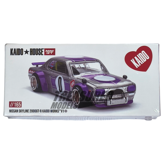Kaido House Mini GT Nissan Skyline 2000GT-R KPGC10 Kaido Works V1 KHMG165 1/64 Die Cast