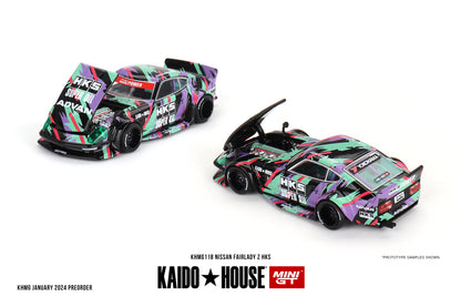 Kaido House Nissan Fairlady Z HKS V1 KHMG118 1/64 Die Cast