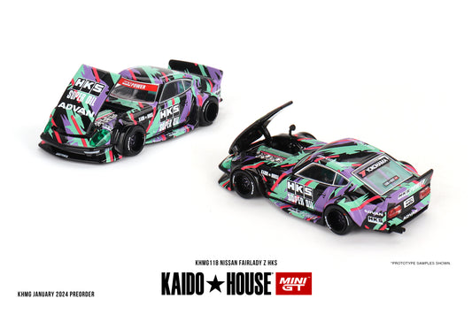 Kaido House Nissan Fairlady Z HKS V1 KHMG118 1/64 Die Cast