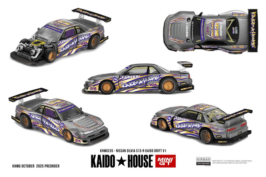 Kaido House Nissan Silvia S13-R Kaido Drift V1 KHMG235 1/64 Diecast