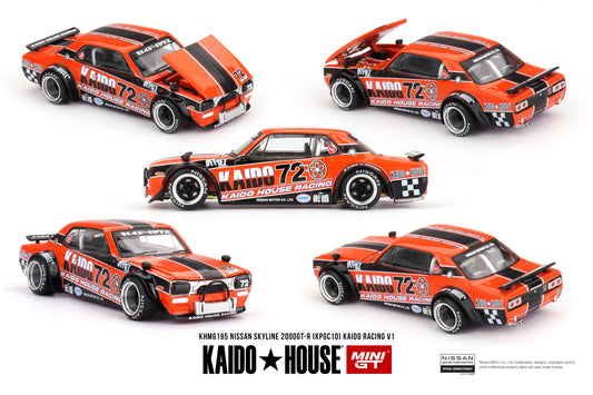 Kaido House Nissan Skyline 2000GT-R (KPGC10) Kaido Racing V1 KHMG195 1/64 Diecast