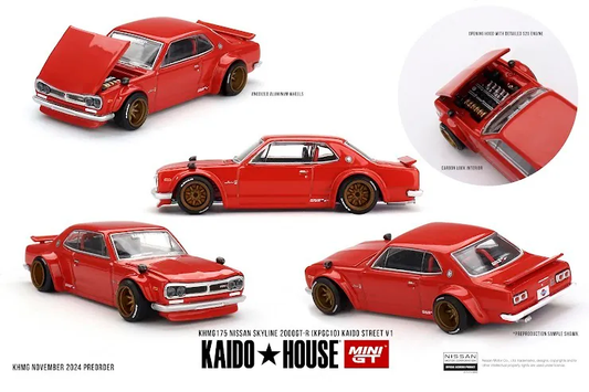 Kaido House Nissan Skyline 2000GT-R Kaido Street V1 KHMG175 1/64 Die Cast