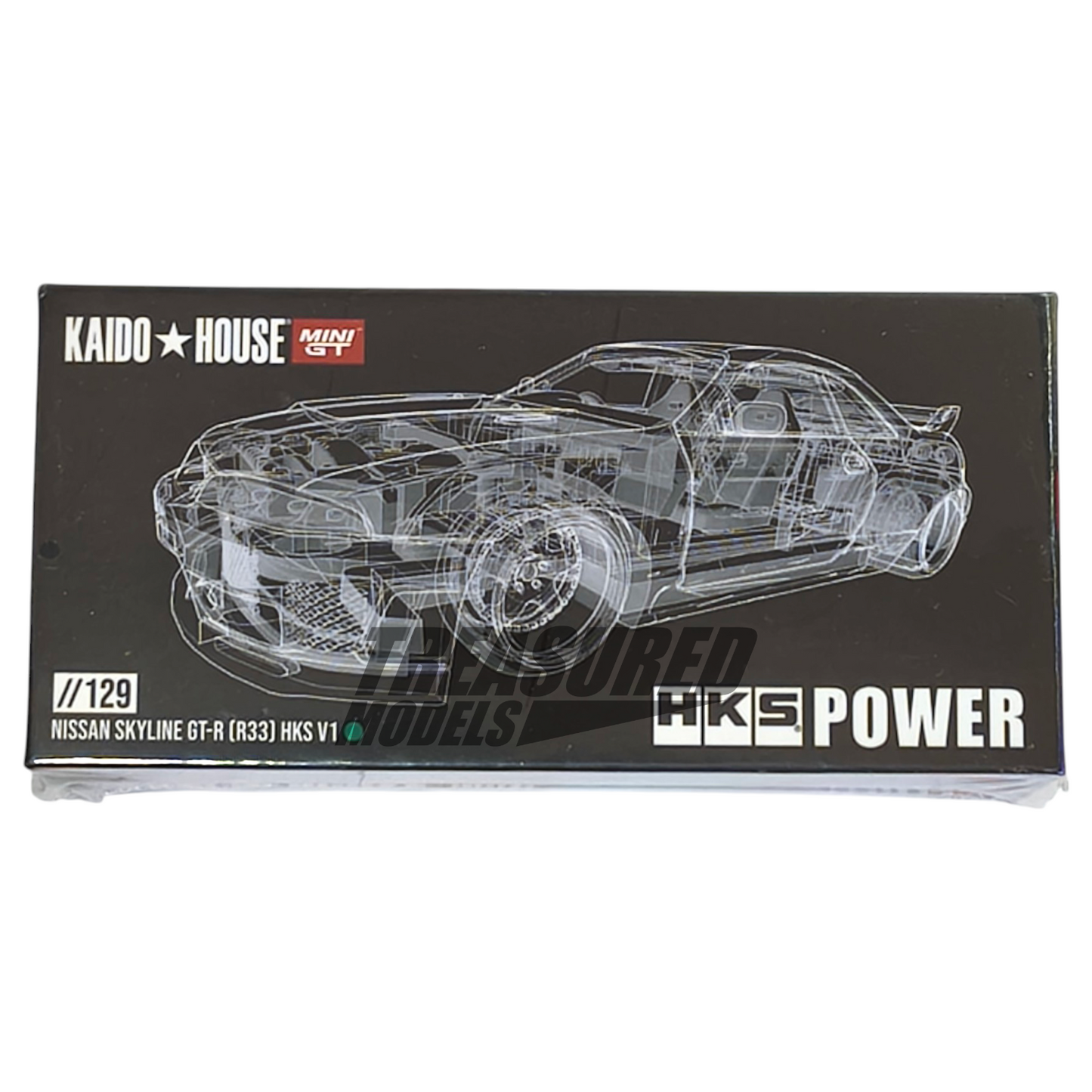 Kaido House Nissan Skyline GT-R R33 HKS V1 KHMGT129 1/64 Die Cast