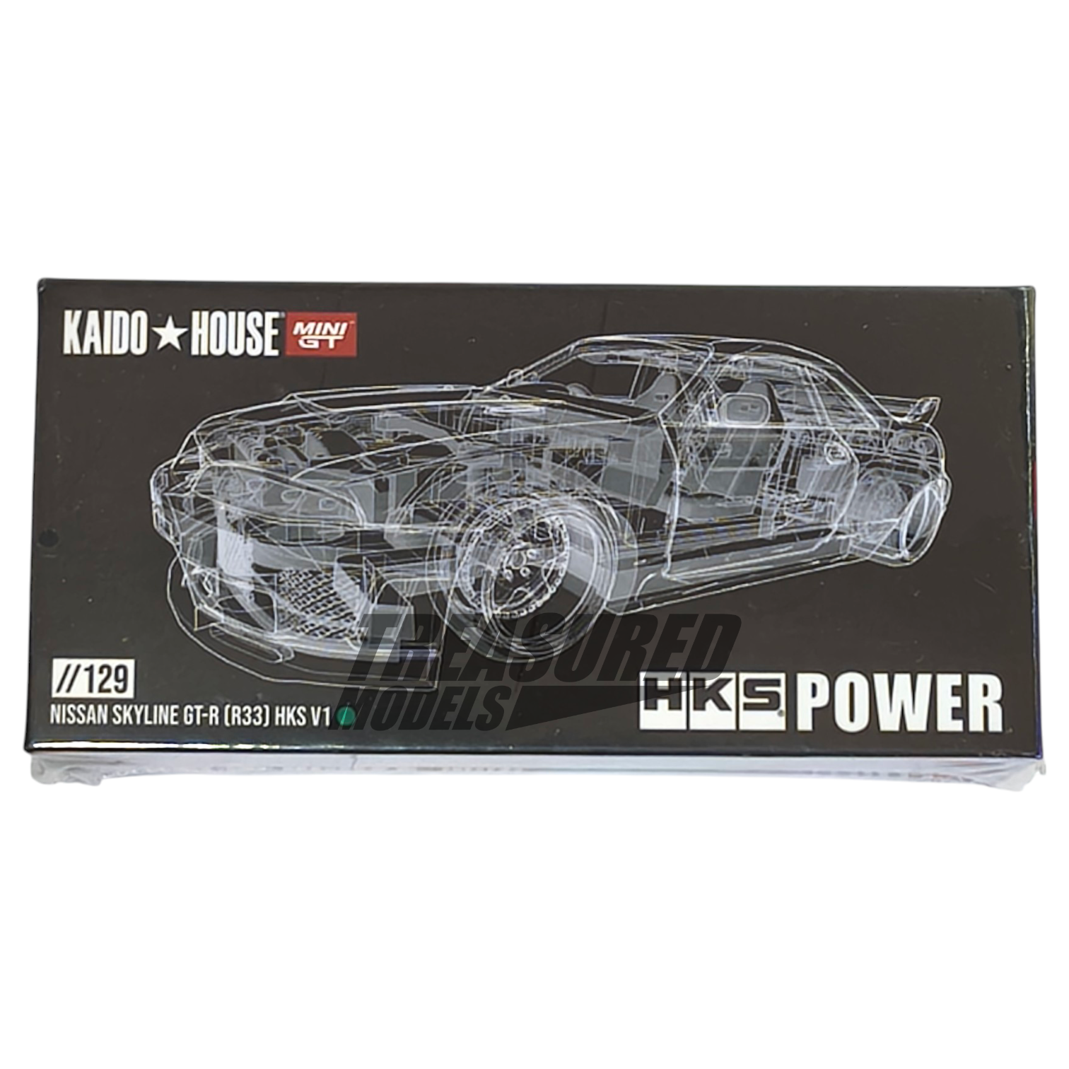 Kaido House Nissan Skyline GT-R R33 HKS V1 KHMGT129 1/64 Die Cast
